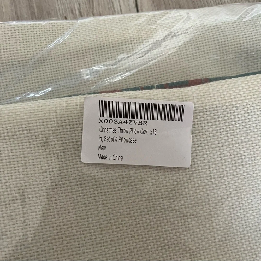 Set of 4 (Different) Christmas Pillow Covers 18 x 18
